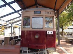 ◆PART５　電車系カフェ◆

続いて大牟田駅西口へやってきました。ここにはかつて大牟田市内を走っていた路面電車があります。