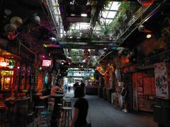 Szimpla Kert（シンプルケルト）
ここも屋台村の直ぐそばにある廃墟バー。
写真はまだ早い時間で外は明るかったけど、ここも若い人たちに人気で夜暗くなると凄い人だった。
