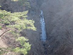 ここ、不動大橋を渡った先には不動の滝がありビュースポットになっています。
日中も日陰になる場所なのでこの時期でも氷瀑を見ることができました。