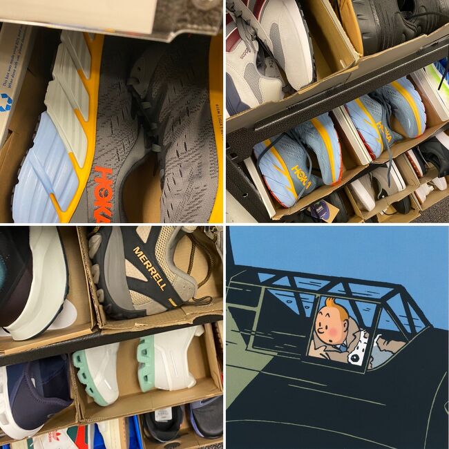 先日　息子が７５７，７６７の試験？に受かって　オブザベーション待ちで一時　帰宅していたの、、ランニングシューズがあったら、、と　ノードストロムラックにいったのだが　HOKAも　ONcloudも　８０ドル台から１２０ドルぐらいで　たくさんあったのだ　助かりますね　その後　すぐにオブザベーションが決まって　アトランタに戻った、、多少　多分だけど　緊張してるように見えた、、あまり緊張しない人なので　良い事なのかも　試練だｗｗ