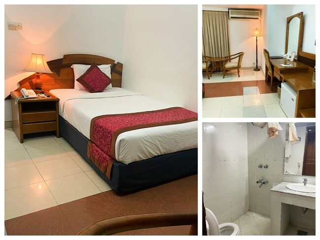 18:15、ダッカのホテル「Hotel Victory」へ到着。<br />エアコン、ホットシャワーと最低限の設備はあります。<br />ちょっと古臭い感じはしますが、2泊で58ドル(朝食込)でした。<br /><br />ビールを飲めるのか聞いてみると、買って来てくれるとの事。<br />缶ビールが500タカ(700円)はちょっと高すぎると思い、<br />お断りしたが、これが後々バングラのビールの相場だと知りました。