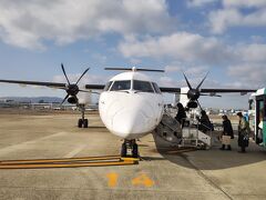 ＯＲＣ８１便（コードシェアＡＮＡ４６８１便、ＪＡＬ４０８１便）の機体は、ＤＨＣ８-Q400です。