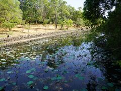 シーギリヤ博物館を出ていよいよ登っていきます
城壁の周りをハスの花が咲くという水路が取り囲んています