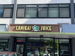 のどが渇いたのでソルトの中にある「LANIKAI　JUICE」。
今日だけで行ける範囲だとここでしか飲めなさそうだったのでこちらで休憩することに。
（のちに東京の吉祥寺にあると知りちょっと複雑な気持ちになりました。笑）