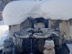 食後の散歩に、温泉街を歩きます。