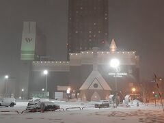 宿泊は、新さっぽろの「ホテルエミシア札幌」。
新さっぽろでは吹雪の中で移動。

遅めの到着なので、朝食も含めゆっくりできて、チェックアウトも遅くのんびりできるホテルを基準に選びました。

最初は新さっぽろｘ２＋千歳で考えていたのですが、後続の宿泊は札幌の大通沿いに変更しています。

この移動は雪で苦しんだので、良かったのか悪かったのか・・