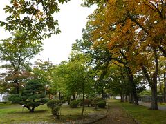 「いーはとーぶアベニュー」の次に訪れたのが「盛岡城跡公園」です。日本百名城のひとつ「盛岡城」と、その周辺を整備した公園です。木々の葉が色づき始めており、初秋の光景を楽しむことが出来ました。