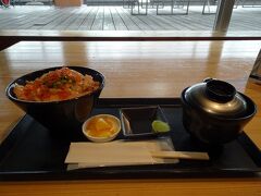 函館空港に到着
お昼はサーモンの親子丼にしました