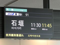 1日目 1月26日 

ANA羽田発石垣行きの飛行機に乗る予定ですが、
使用機の到着が遅れるとのこと。
急ぎの旅ではないので良しとしましょう。
