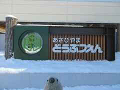 旭川駅からはバスで旭山動物園に向かいます。

事前にバス停を調べておいたので、バス停に直行できて何とか座れました。動物園までは４０分ほどの道のりです。

ゴエモン「きたぞ旭山動物園。」

