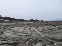 千畳敷では15分停車するので歩けます。宮崎（青島）の鬼の洗濯岩を想像していましたが、かなり風化したのか、宮崎のとは岩石の質が違うのか。