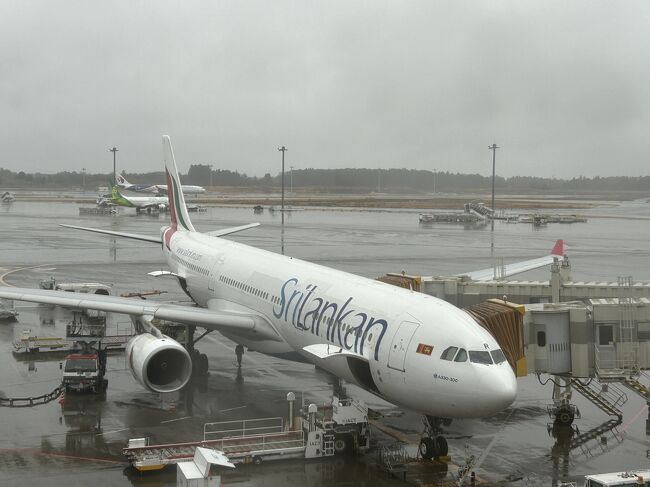 雨の成田T2　おはようございます。<br /><br />カウンターに並ぶもJALマイル付与してもらうのを忘れました･･･久しぶりの出国でいろいろボケている模様。<br /><br />海外はなんと9か月ぶり。<br />前回アナハイムに大谷くんを見に行ってからというもの、夏休みに娘とシンガポール行こうとして当日発熱全額パアの悲劇、そして手術のため長期離脱しておりました。ようやく行動制限もなくなり元気です。<br /><br />成田⇔コロンボ13万円くらいで手配。