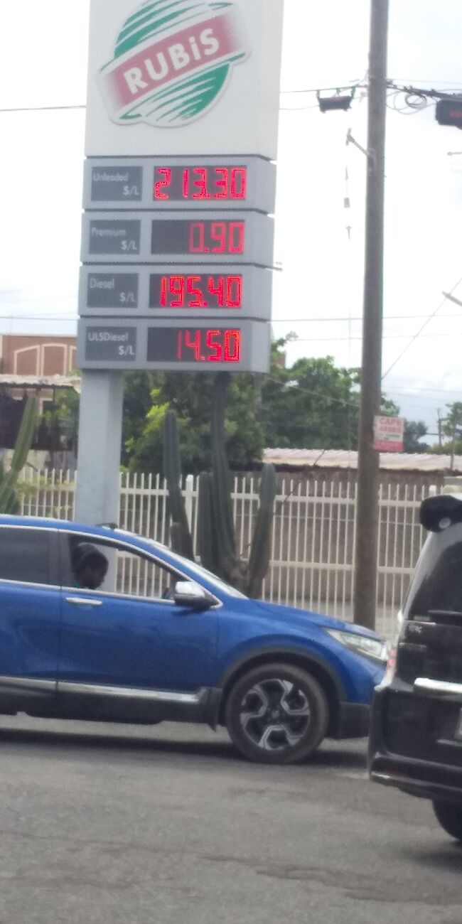 　ガソリンスタンド。日本よりも高いみたい。