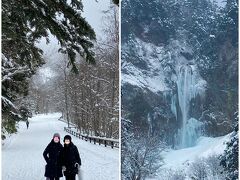 平湯大滝も見事に凍ってました♪
駐車場からは20分位の雪中行軍となりますが、一見の価値はあります。