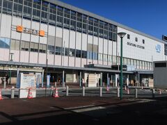 特急やくもの起点となるJR岡山駅。ちょうど、駅前広場が大改修だった