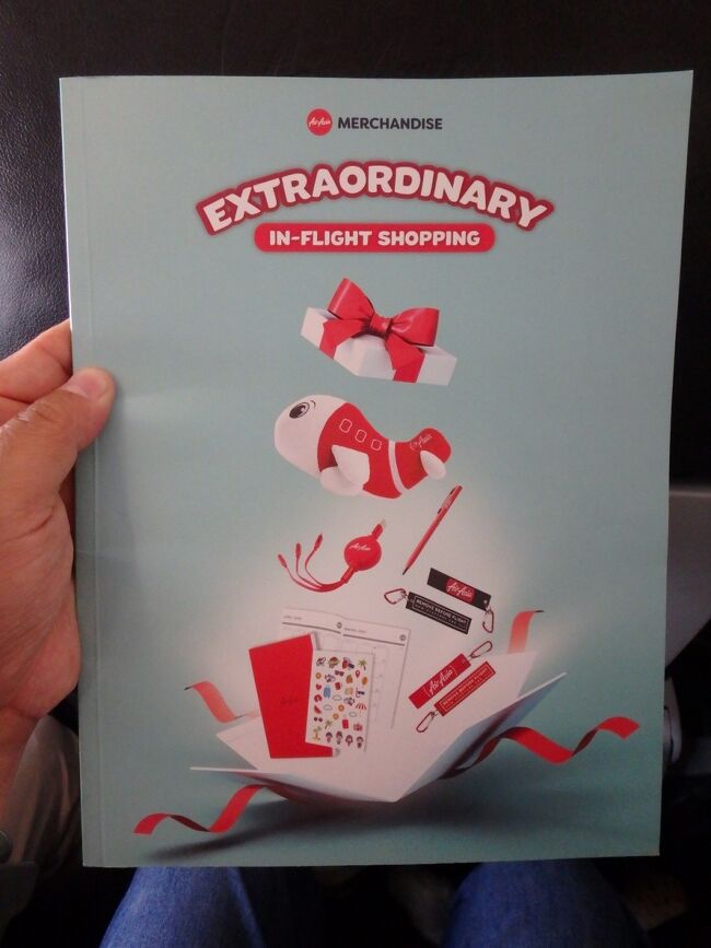 こちらは機内販売の冊子。行きにもチェックしていたのでお土産を購入しよう。