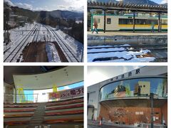 鳴子温泉駅に到着しました
関東ではあまりお目にかかれない雪景色です