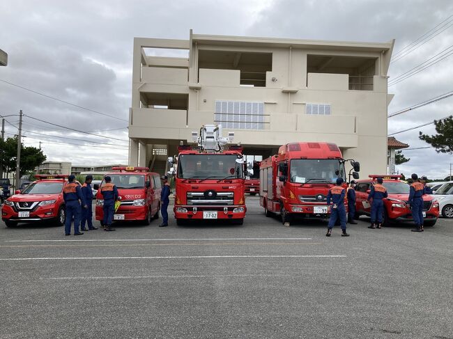 自身恒例の旅した街の消防署訪問。宮古島消防本部で<br />皆さんと再会しました。^_^
