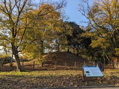 銅亀山古墳。

仁徳天皇陵古墳の前方部の西側外濠に沿って作られていて、
仁徳天皇陵と関わりがあるものと考えられています。
円筒埴輪が出土している。との表記が。

