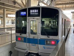 箱根登山鉄道小田原駅から箱根湯本駅行きに乗る。