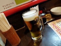 ３軒目もビールで乾杯