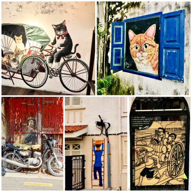 アートを見つけながら散策するのがジョージタウンの歩き方ですね。<br />観光客がスタンプラリーのようにエリアを巡回するので、商業的にも上手くできてるなぁと感心しました。そして何よりも、観光客がとても楽しそう～