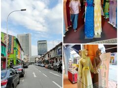 カラフルな店が並ぶアラブ・ストリートを歩いていると、きれいなドレスを売っているお店がありました。
