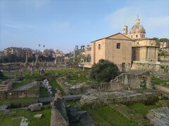 「フォロ ロマーノ」もオープン前だから見られないのかなと思って、Fori Imperiali通りを歩いていたら、「フォロ ロマーノ」を一望できるエリアがありました。その美しさが感動的過ぎたので、今度はローマでゆっくり時間をかけて訪問したいと思いました。