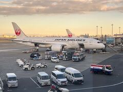 おはようございます。朝７時過ぎの羽田空港です。
本日もJALさんにお世話になりますよ！

７時ちょい過ぎの飛行機でも前泊しなくて良いのは羽田空港周辺住民の良い所…。
とはいっても５時起きですが(´つ ω・｀)ﾈﾑｲ

JAL277便　羽田7:10⇒出雲8:35