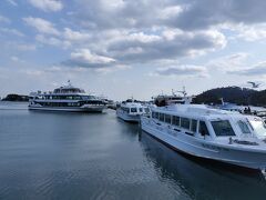 松島海岸駅に到着しました。

多分、震災後にもっと高い所へ移築したんじゃないかな

姪っ子も野蒜という近くの場所に住んでいますが、駅は高台に。

ということで、駅に着いたら改札階へは下っていく感じになります。

海岸にはこれから遊覧船に乗る人であふれてました。

私たちはこの後仙台にも行くので今回は断念～