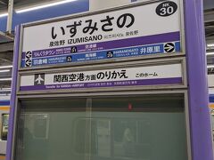 なんば駅から乗った電車は和歌山市行きだったので、泉佐野駅で関西空港行きの電車に乗り換えて、