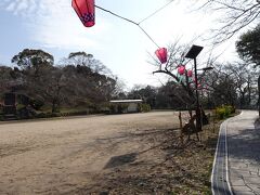 風頭公園　標高151.9ｍ
上ってしまえば、山の中腹とは思えない、広い公園です。
桜祭りの準備がされてました。