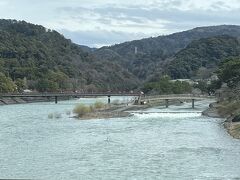 　2024年3月28日（木）旅行2日目の続き
　宇治川の流れ
　清水寺から約50分。宇治へ来ました。