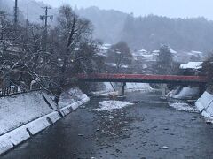 雪が降っていました。