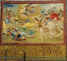 ラファエロ1515‐19　〇1993《サウロの改心　システィーナ礼拝堂・ラファエロのタペストリー」　ヴァティカン美術館所蔵<br />＃1993年「ヴァチカンのルネサンス美術展」（国立西洋美術館）で来日<br />＊ラファエロ原画によるタペストリー