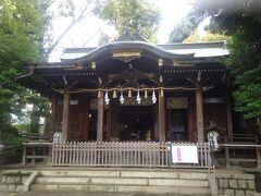 中目黒八幡神社（拝殿）（旧中目黒村の鎮守です。９月の例大祭の神楽が有名です。）