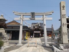 こっちが神社の正面ですね。
豊臣秀吉を祀った神社だそう。