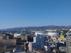 お宿に着きました　湯の川啄木亭　宿からの眺め