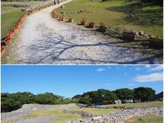 ランチ後に向かったのが、世界遺産指定されている五つの沖縄グスクの中で私が一番好きな「今帰仁城跡」。
ちょうど、"2024桜まつり"の初日となりました。

無料駐車場に停めて、チケット購入後 グスク跡まで徒歩5分ほどです。