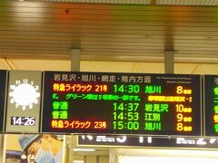 で、14時半過ぎの岩見沢行きに乗車して、更なる北を目指しましょう。