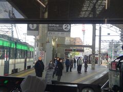 広電西広島駅の構内へ。
宮島線が普通鉄道だった時代の始発駅で、当時は路面区間のホームは別の場所にあった。路面電車の方は「己斐（こい）」という駅名で、今でも副名称のようになっている。