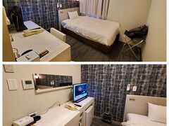 一旦ホテルウィングインターナショナルにもどり、
夕食まで休憩。
姫路城まで歩5分。これはうれしい。

シングルルームを2室とりました。
ごく普通のビジネスホテルです。