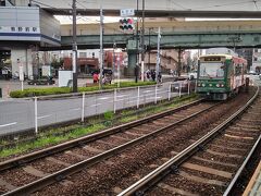 帰りは熊野前で降りて　
さくらトラムに乗り換えました
都電周辺はこれから薔薇の季節を迎えます