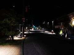 不気味な感じの道。
夜の水木しげるロードはライトアップが最高。