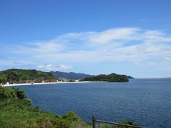 宍道湖湖畔　青い空に湖がマッチ