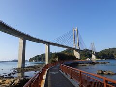 七ツ釜の次に訪れたのが「弁天島」です。弁天遊歩橋からは呼子大橋の大迫力の姿を間近で見ることが出来ました。