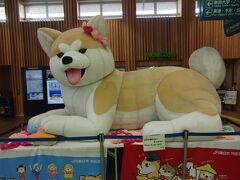JR秋田駅に行きました
大きな秋田犬のぬいぐるみ　
想像より大きい　かわいい