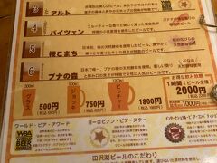 晩ご飯はビールだな。
１時間２０００円は高く感じるがジョッキ３杯より安いならいろいろ飲みたいし飲み放題に決定。