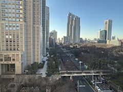 『ハイアット リージェンシー 東京』の【リージェンシークラブ】
からの景色の写真。

渋谷区初台の『新国立劇場』のある『オペラシティ』、
『パーク ハイアット 東京』、『東京都庁』が見えます。