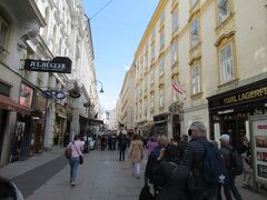 聖ミヒャエル教会を出てコールマルクト通りを進んで行きます。右側の建物に文化財の標識が見えました